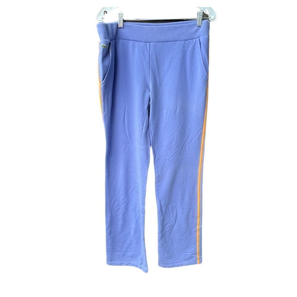 Lacoste woman’s size 44 (XL ) striped sides track pants